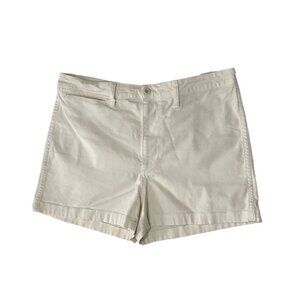 Madewell Jean Shorts Size 32 Ivory White Rolled Hem Pockets Zip Fly